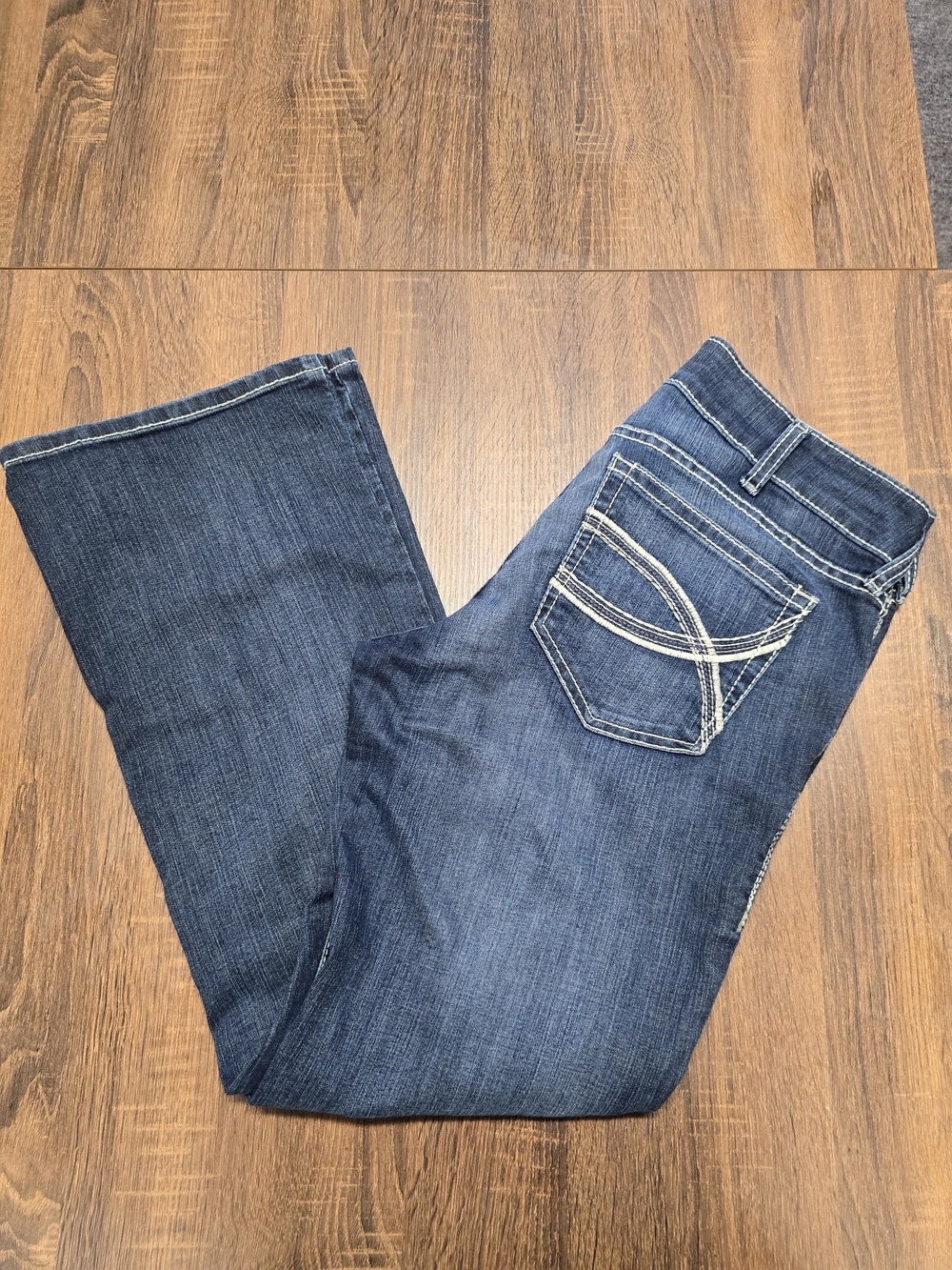 Ariat R.E.A.L. Denim Women's Boot Cut Jeans Dark Wash Size 31S Stretch Western